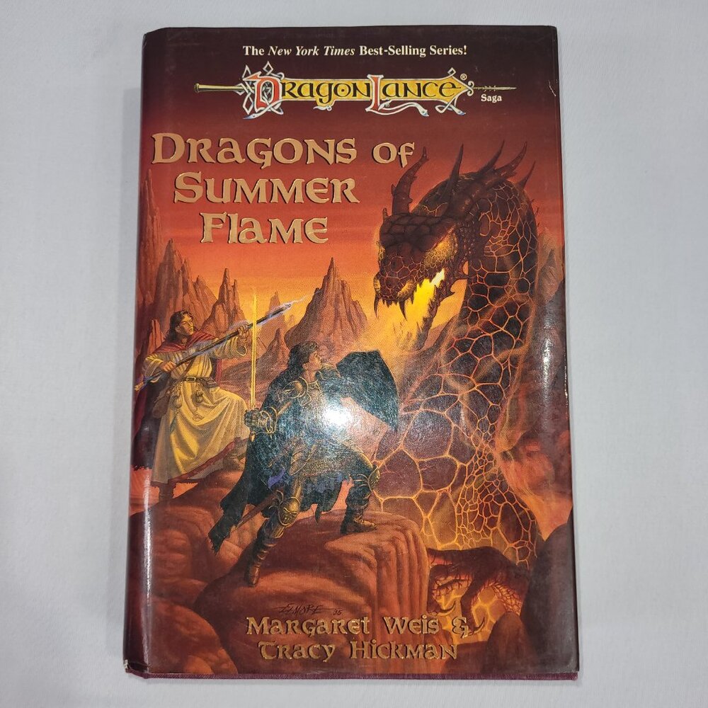 D&D Weis & Hickman Dragonlance Dragons Summer Flame 1st Edition Hardcover Book